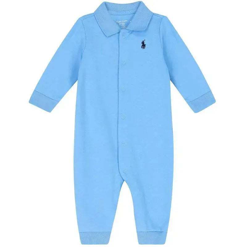 Polo Ralph Lauren Baby - Boy Cotton Polo Coverall, Suffield Blue Image 1