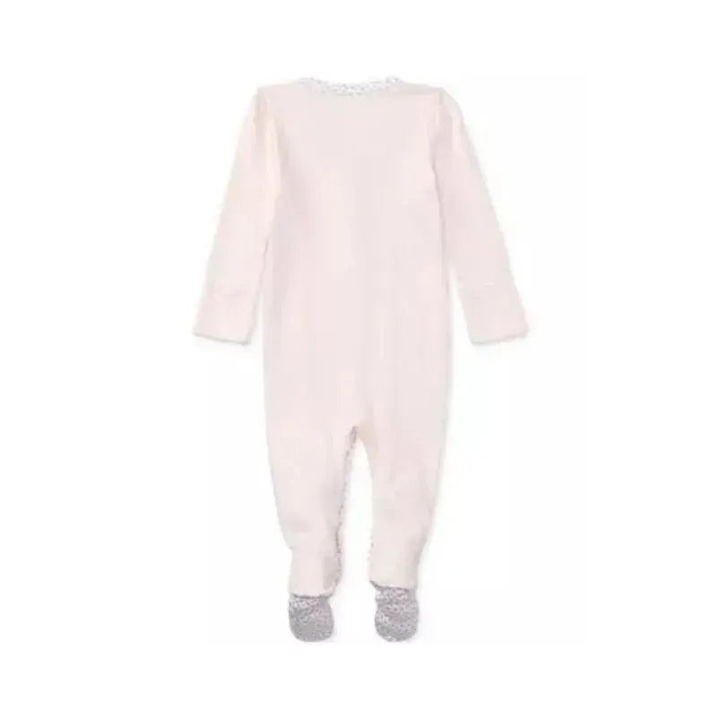 Polo Ralph Lauren Baby - Girl Long-Sleeve Organic Cotton Interlock Knit Coverall, Delicate Pink Image 2