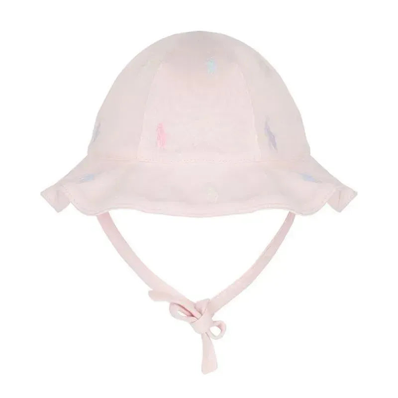 Polo Ralph Lauren Baby - Interlock Knit Allover Pony Schiffli Bucket Hat, Pink Image 1