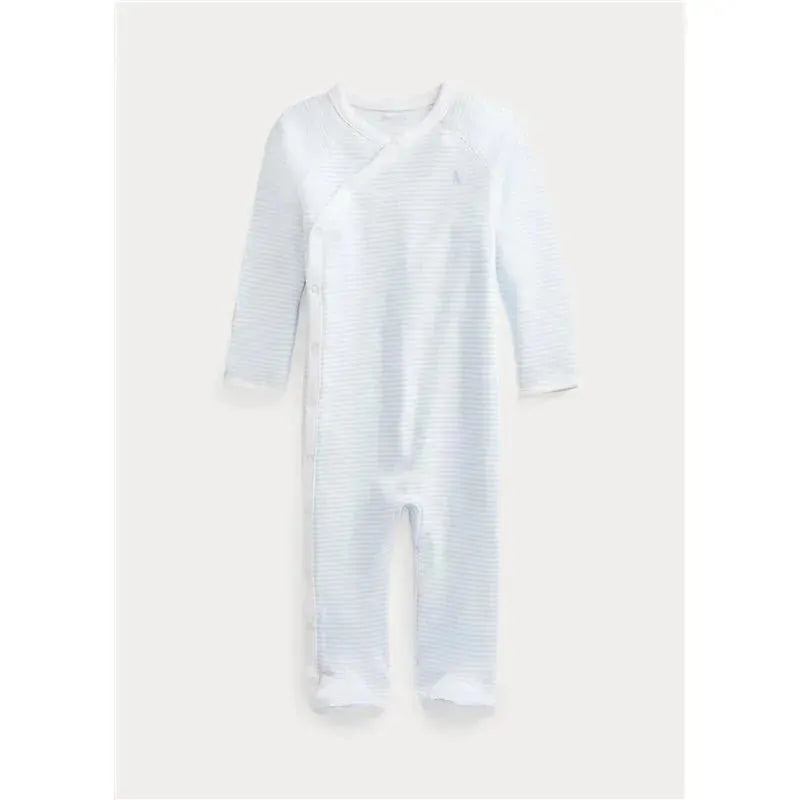 Polo Ralph Lauren Baby - Long-Sleeve Organic Cotton Interlock Knit Coverall, Quartz Heather Image 1