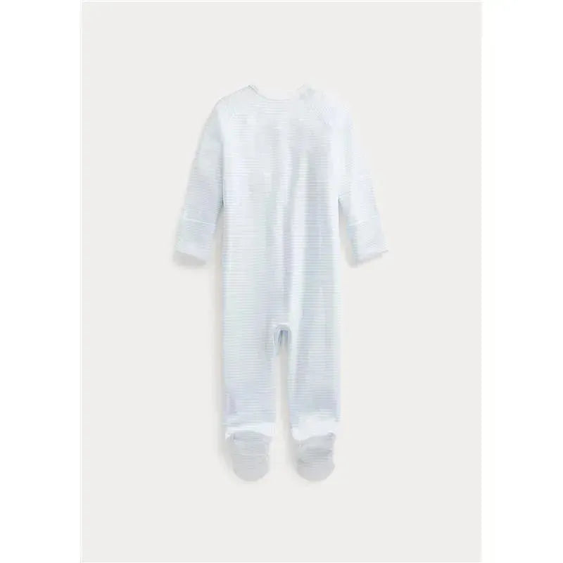 Polo Ralph Lauren Baby - Long-Sleeve Organic Cotton Interlock Knit Coverall, Quartz Heather Image 2