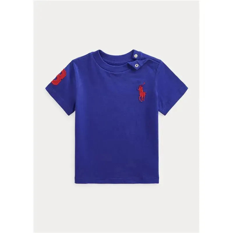 Polo Ralph Lauren - Toddler Boy Big Pony Cotton Jersey Tee, Blue Image 1