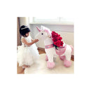Ponycycle Pink Unicorn 3-5 Years Old, Kids Unicorn Ride on Toy, Ride on Unicorn Toy Plush, Pink Pony Image 5