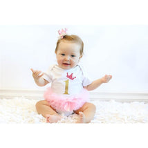 Popatu Baby Tutu Bodysuit 1 birthday Crown - 18M Image 2
