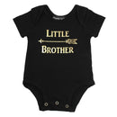 Popatu Black Infant Bodysuit Little Brother, 6M Image 1