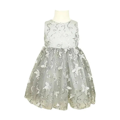 Popatu - Silver Sequin Butterfly Dress Image 1