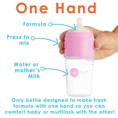 Popyum - 2Pk Anti-Colic Formula Making Baby Bottle 9 Oz, Pastel Purple Image 2