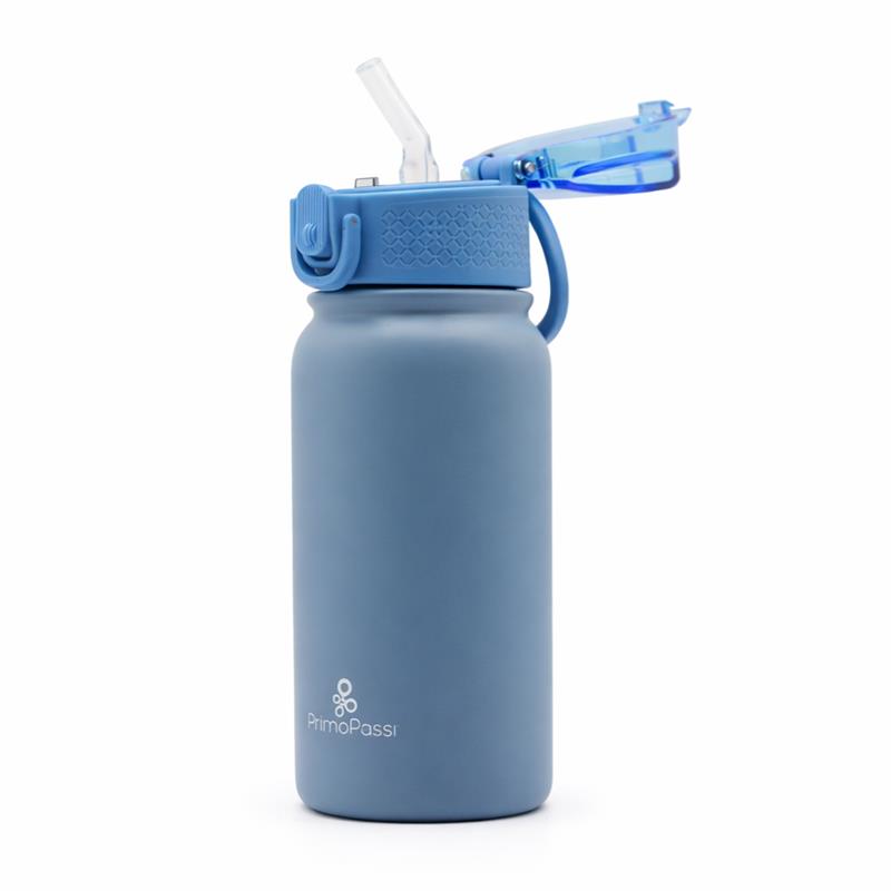 Primo Passi 12 oz Kids Insulated Straw Water Bottle, Blue Image 7