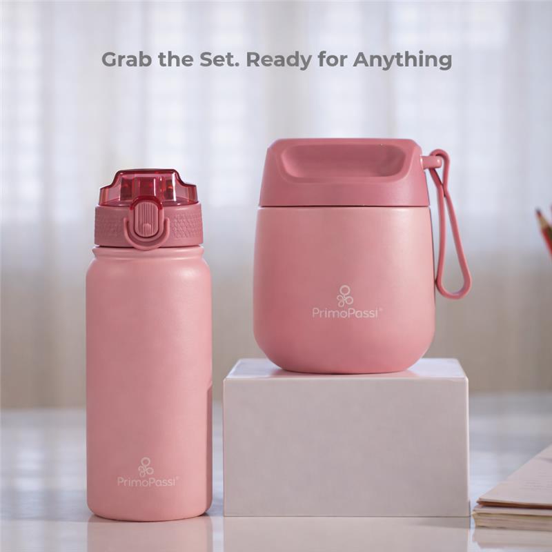 Primo Passi 12 oz Kids Insulated Straw Water Bottle, Pink Image 7