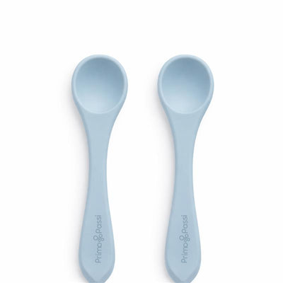 Primo Passi 2Pk Silicone Spoon, Dusty Blue Image 1