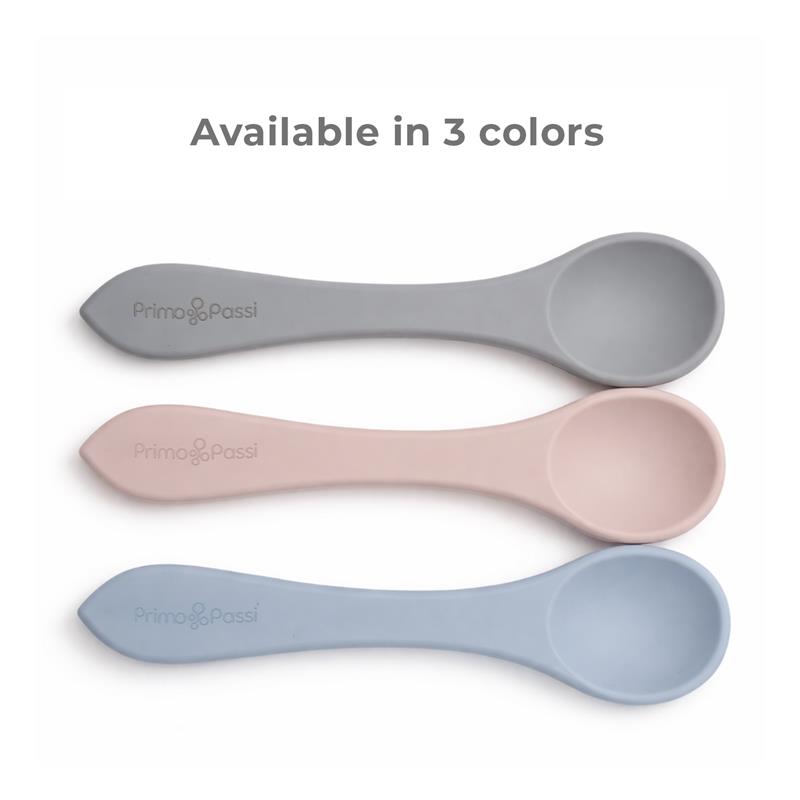 Primo Passi 2Pk Silicone Spoon, Rose Pink Image 5