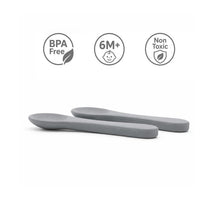Primo Passi 2Pk Silicone Spoon, Senior Gray Image 2