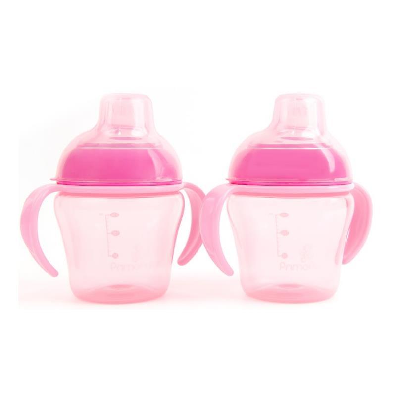 Primo Passi - 2Pk Pink Sippy Cups 4M, 5 Oz Image 1