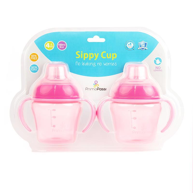 Primo Passi - 2Pk Pink Sippy Cups 4M, 5 Oz Image 3