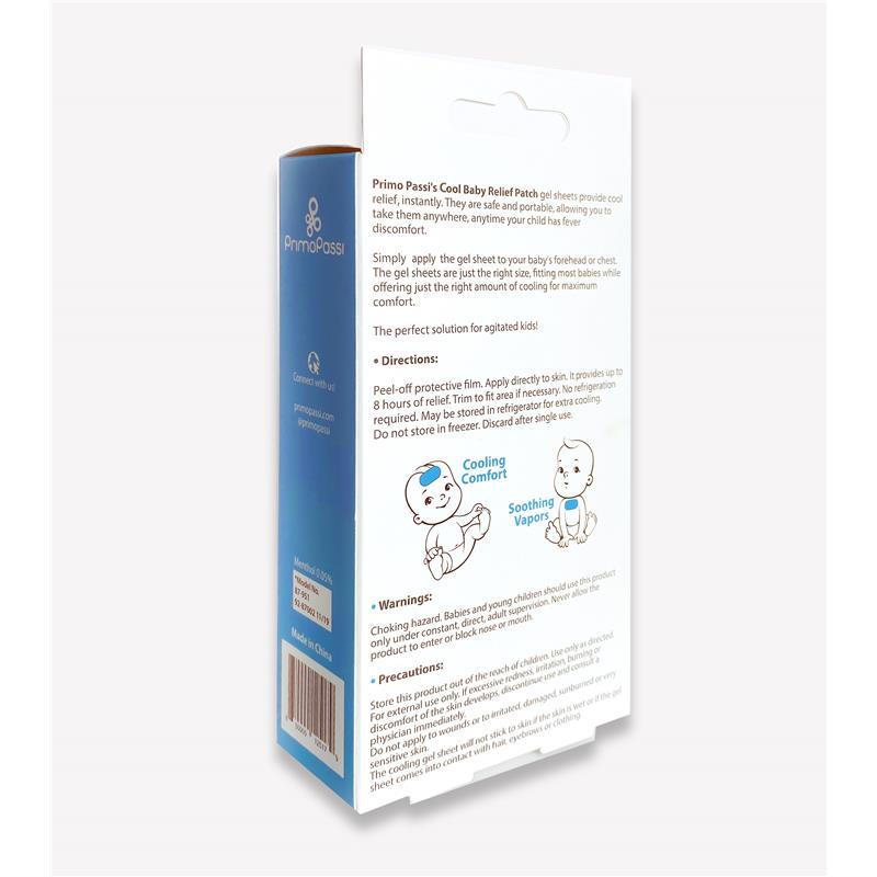 Primo Passi - 5Pk Baby Instant Cooling Relief Gel Patches for Fever Image 7