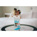Primo Passi 5Pk Baby Instant Cooling Relief Gel Patches for Fever displayed on a table, with turquoise packaging and usage instructions visible.