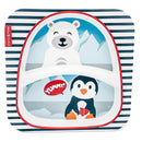 Primo Passi - Divided Square Bamboo Plate for Kids, Winter Friends Image 1