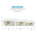 Primo Passi - 3Pk Bamboo Little Elephant Fiber Kids Food Containers Image 4