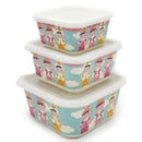 Primo Passi - 3Pk Bamboo Fiber Kids Food Containers Set, Metoo Image 1