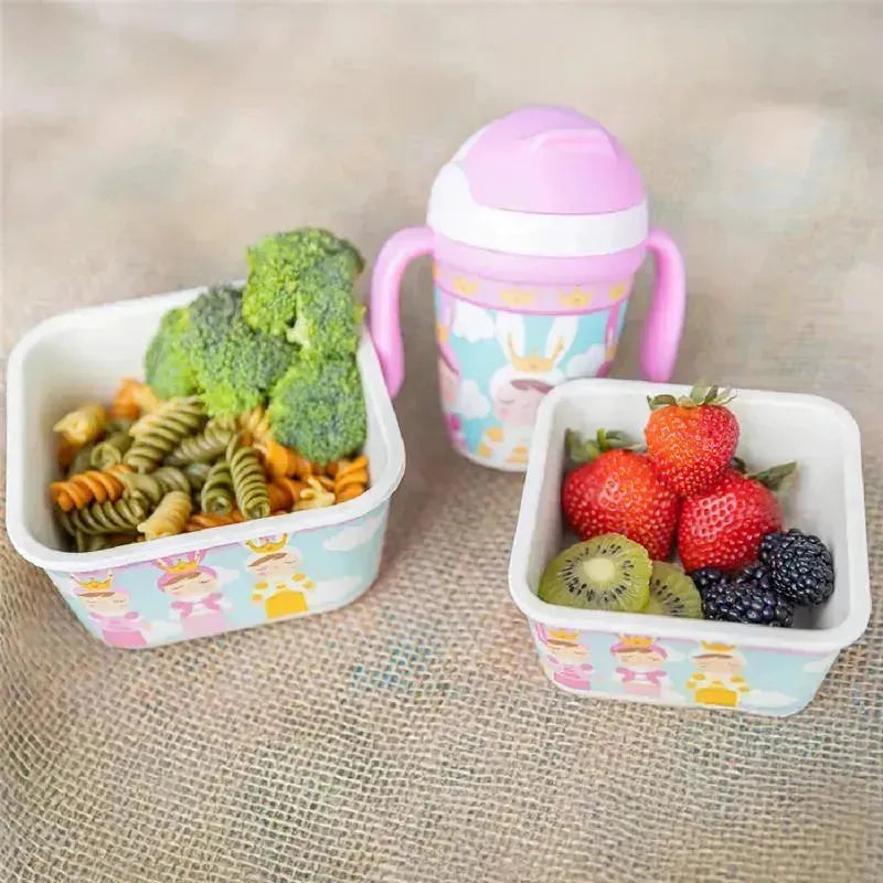 Primo Passi - 3Pk Bamboo Fiber Kids Food Containers Set, Metoo Image 5