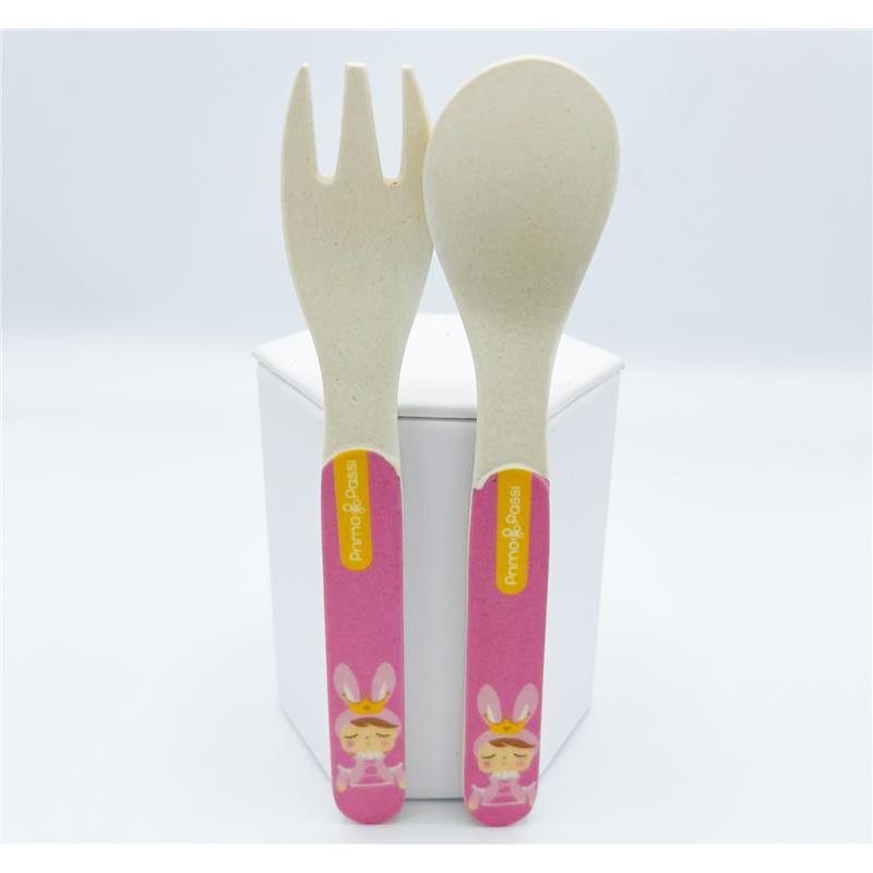 Primo Passi - Bamboo Fiber Kids Spoon & Fork, Metoo Image 4