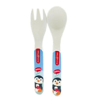 Primo Passi - Bamboo Fiber Kids Spoon & Fork, Winter Friends Image 1