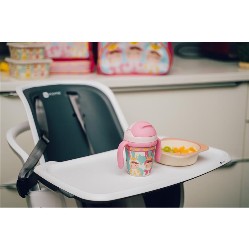 Primo Passi - Bamboo Fiber Kids Super Combo - Divided Square Plate, Square Bowl, Fork&Spoon, And 3 Food Container With Lids - Metoo Image 4