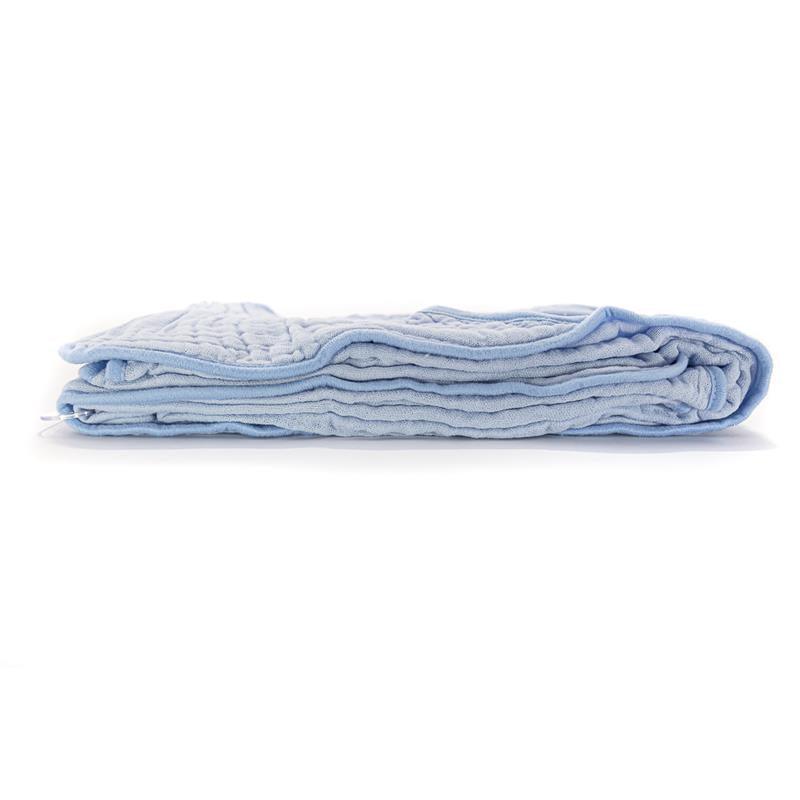 Primo Passi - Baby Hooded Muslin Towel, Light Blue Image 5
