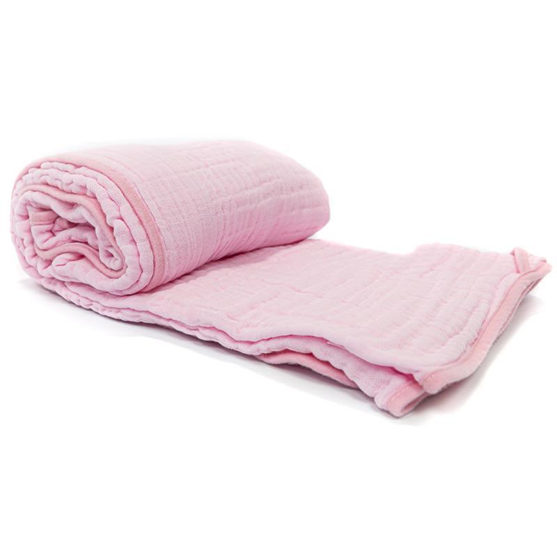 Primo Passi - Baby Hooded Muslin Towel, Light Pink Image 2