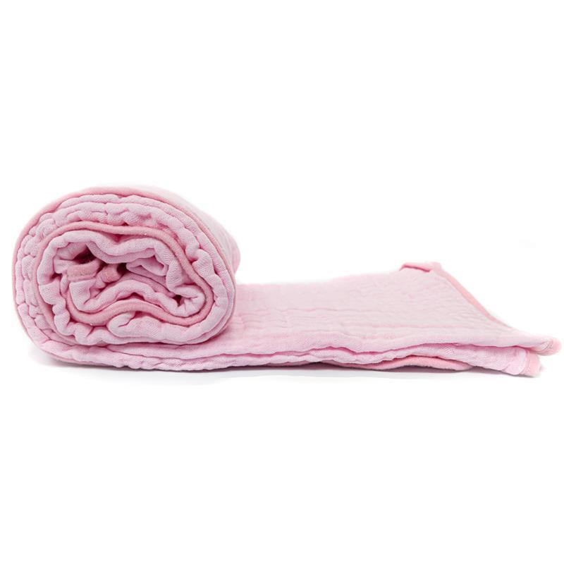 Primo Passi - Baby Hooded Muslin Towel, Light Pink Image 3