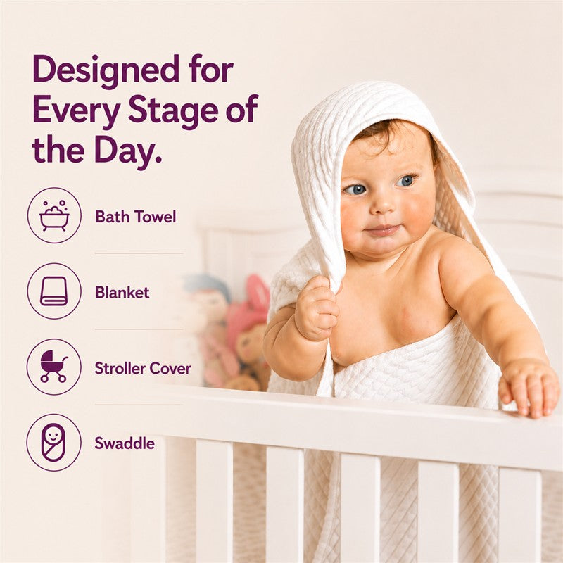 Primo Passi - Hooded Bath Towel 40x40in Extra Large Bath Towel Image 6