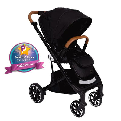 Primo Passi - Icon V2 Stroller, Newborn to Toddler with Reversible Seat & Compact Fold, All Black Image 1