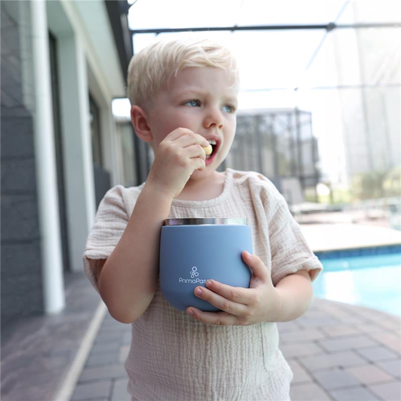 Primo Passi Insulated Bottle + Insulated Food Jar - Dusty Blue Image 3