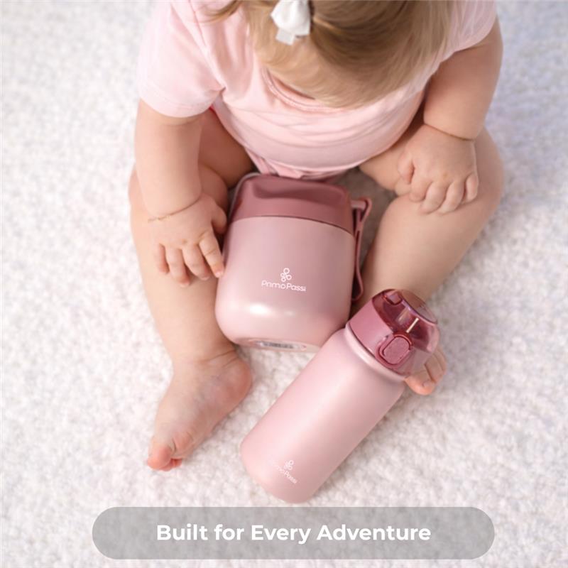 Primo Passi 12 oz Insulated Food Jar for Kids & Babies, Pink Image 3