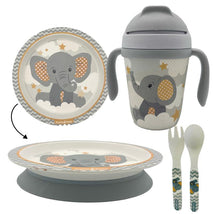 Primo Passi - Kids Bamboo Set Suction Plate & Cup, Little Elephant Image 1