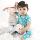 Primo Passi - 13' Metoo Angela Plush Doll Sleeping Baby Girl, Grey Image 4