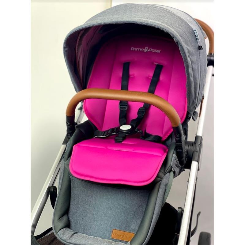 Primo Passi - Universal Stroller Liner, Stroller Protector/Car Seat Liner, Dark Pink Image 4