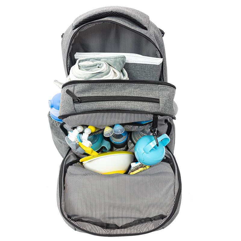 Primo Passi - PerTutti Baby Diaper Bag Backpack, Black Melange Image 4