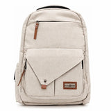 Beige Primo Passi PerTutti Baby Diaper Bag Backpack with zippered and flap pockets, suitable for parents on the go.