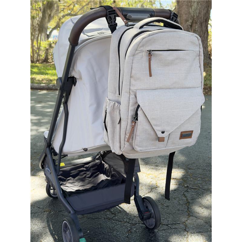 Primo Passi PerTutti Baby Diaper Bag Backpack, Beige Image 7