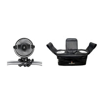Primo Passi Portable Stroller Fan New, Black + Stroller Handle Organizer (Black) Image 1