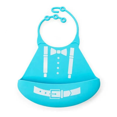 Primo Passi Silicone Bib, Blue Suspender Image 1