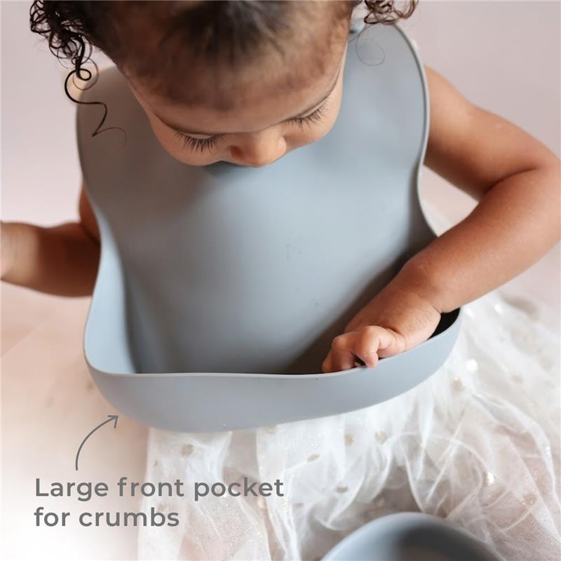 Primo Passi Silicone Bib Dusty Blue Image 6