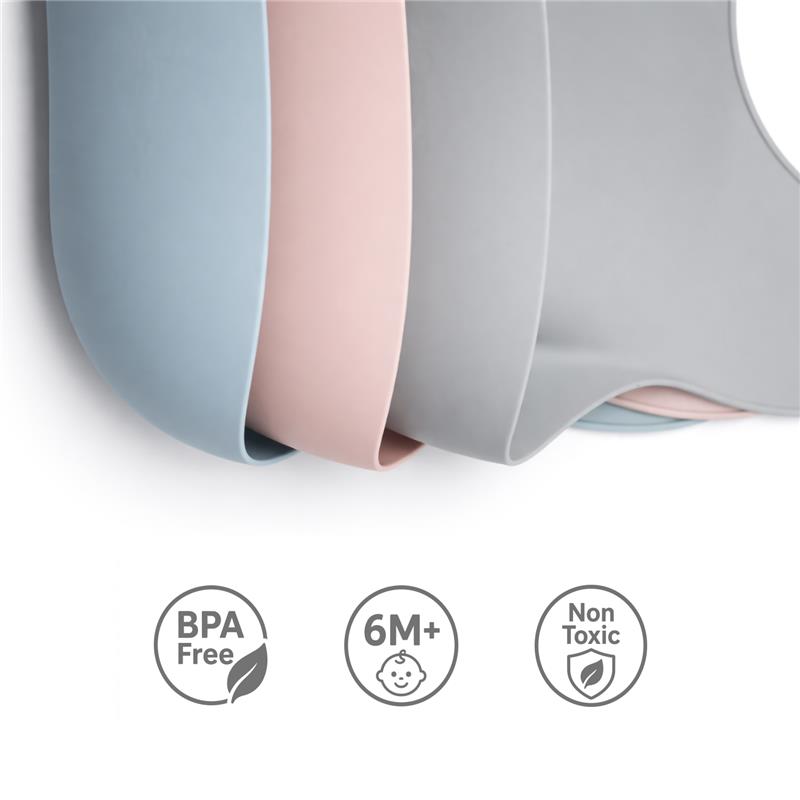 Primo Passi Silicone Bib Dusty Blue Image 7