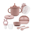 Primo Passi - Silicone Carrot Freezer + Food Feeder + Spoon 2-Pack + Suction Bowl + Suction Plate + Training Cup And Snack Cup - Rose Pink Image 1