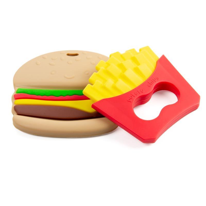 Primo Passi - Silicone Baby Teether, Fries & Hamburguer Image 3