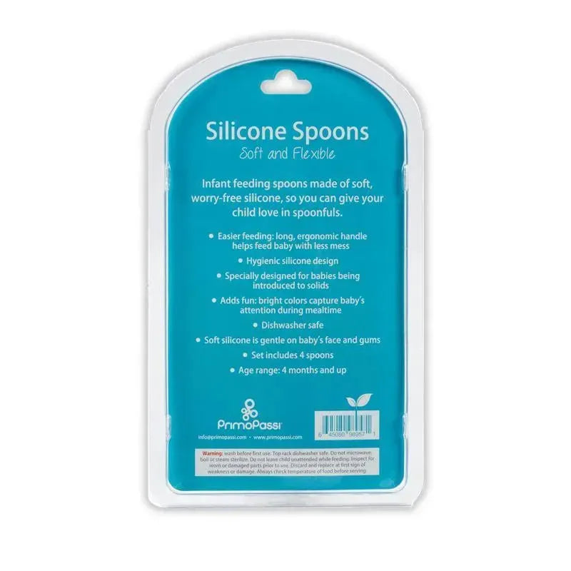 Primo Passi - 4Pk Silicone Spoon, Blue/Green Image 4