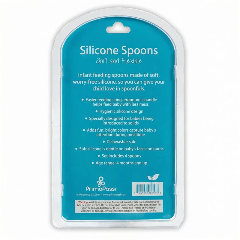 Primo Passi - 4Pk Silicone Spoon, Blue/Green Image 7