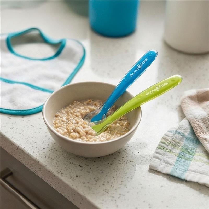 Primo Passi - 4Pk Silicone Spoon, Blue/Green Image 6