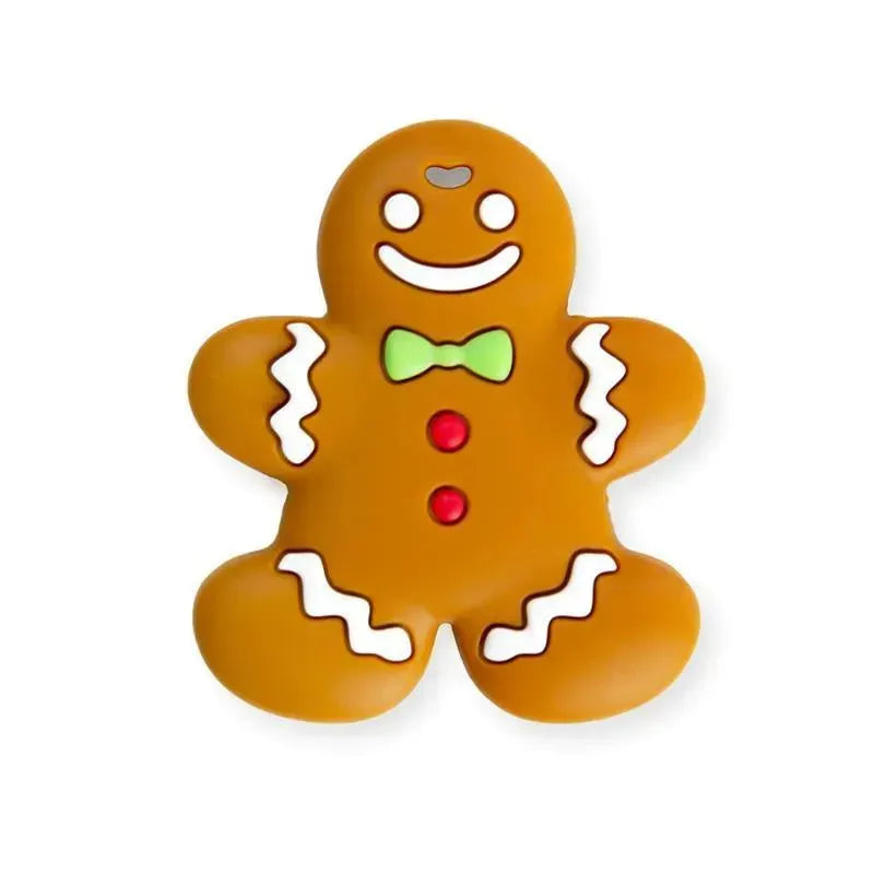 Primo Passi Silicone Baby Teether | Silicone Toy | Christmas Teether - Ginger Cookie Image 1